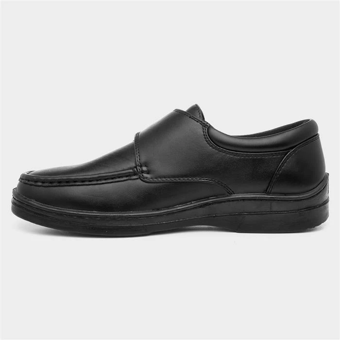 Hobos Brett Mens Casual Easy Fasten Shoe In Black 4 Hobos Brett Mens Casual Easy Fasten Shoe In Black - Image 2