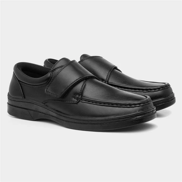 Hobos Brett Mens Casual Easy Fasten Shoe In Black 7 Hobos Brett Mens Casual Easy Fasten Shoe In Black - Image 5