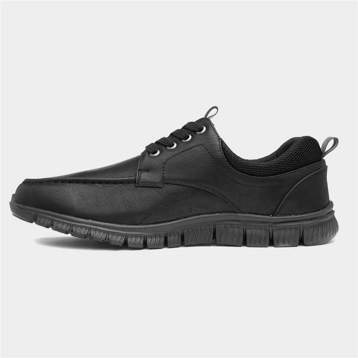 Cushion Walk Harry Mens Black Lace Up Shoe 4 Cushion Walk Harry Mens Black Lace Up Shoe - Image 2