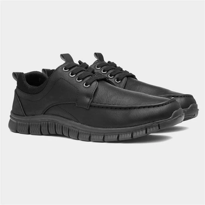 Cushion Walk Harry Mens Black Lace Up Shoe 7 Cushion Walk Harry Mens Black Lace Up Shoe - Image 5
