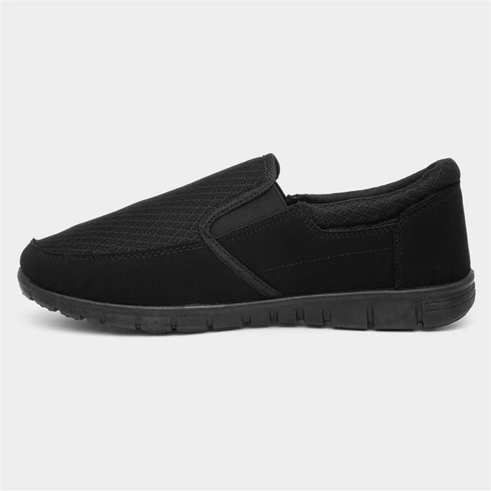 Mens Blake Black Mesh Slip On Shoe 4 Mens Blake Black Mesh Slip On Shoe - Image 2