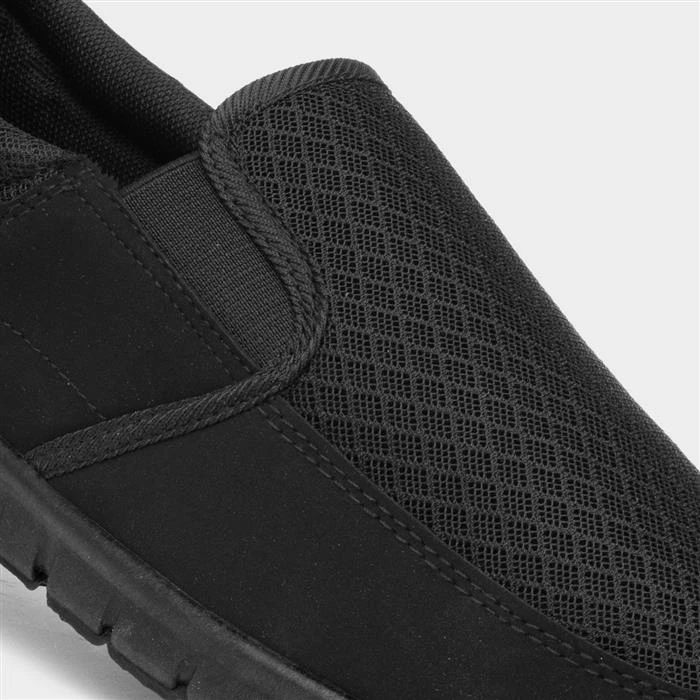 Mens Blake Black Mesh Slip On Shoe 6 Mens Blake Black Mesh Slip On Shoe - Image 4