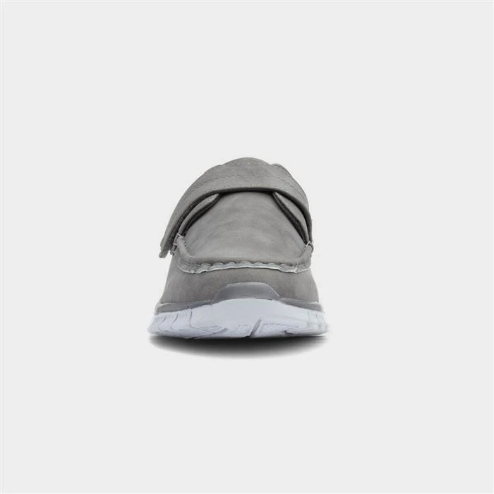 Cushion Walk Greg Mens Grey Easy Fasten Shoe 3 Cushion Walk Greg Mens Grey Easy Fasten Shoe