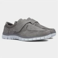 Cushion Walk Greg Mens Grey Easy Fasten Shoe 11 Cushion Walk Greg Mens Grey Easy Fasten Shoe -Skechery Store 520443 2 L06.20230717000123