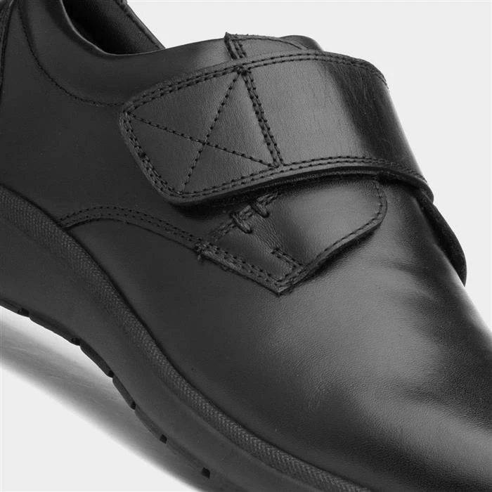 Hush Puppies Fyne Mens Black Leather Shoe 6 Hush Puppies Fyne Mens Black Leather Shoe - Image 4