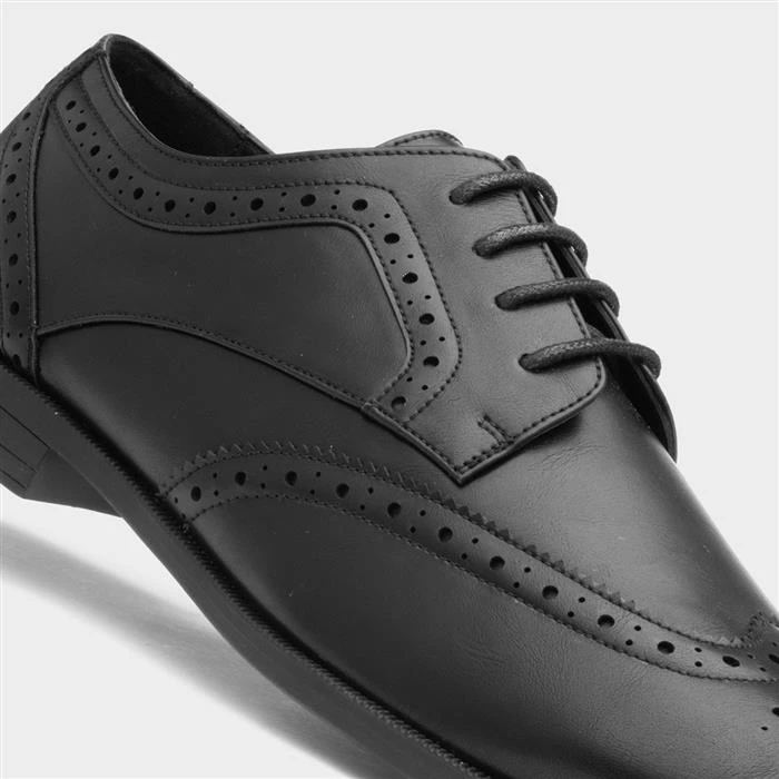 Beckett Billy Mens Black Lace Up Brogue Shoes 6 Beckett Billy Mens Black Lace Up Brogue Shoes - Image 4