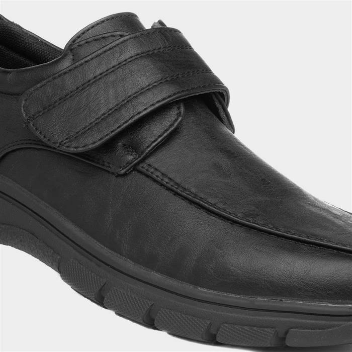 Cushion Walk Mens Black Easy Fasten Shoe 6 Cushion Walk Mens Black Easy Fasten Shoe - Image 4