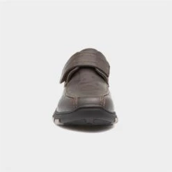 Cushion Walk Mens Brown Easy Fasten Shoe
