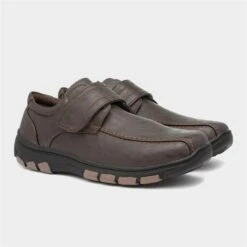 Cushion Walk Mens Brown Easy Fasten Shoe 11 Cushion Walk Mens Brown Easy Fasten Shoe -Skechery Store 52252 2 L06.20230718000312