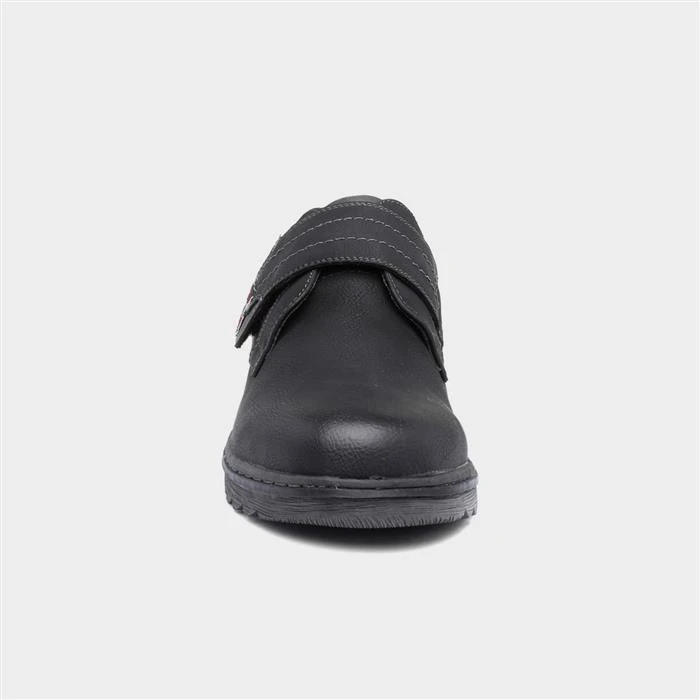 Relife Steve Mens Black Easy Fasten Shoe 3 Relife Steve Mens Black Easy Fasten Shoe