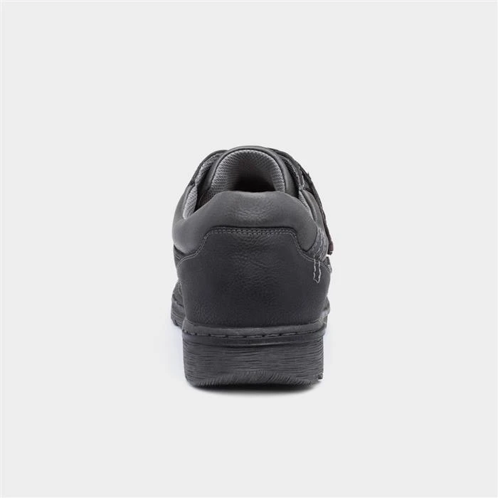 Relife Steve Mens Black Easy Fasten Shoe 5 Relife Steve Mens Black Easy Fasten Shoe - Image 3