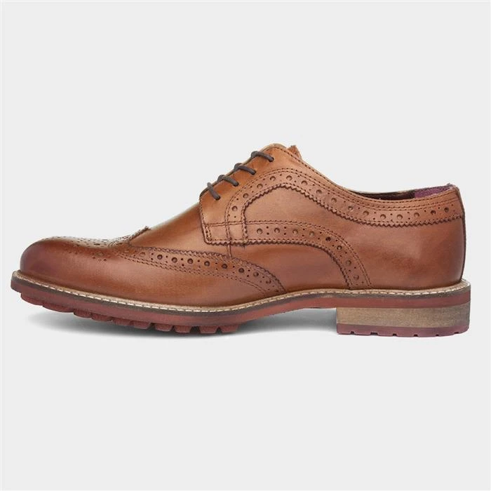Silver Street Felix Mens Leather Tan Brogue Shoe 4 Silver Street Felix Mens Leather Tan Brogue Shoe - Image 2