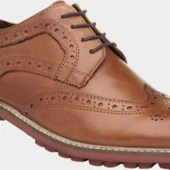 Silver Street Felix Mens Leather Tan Brogue Shoe 10 Silver Street Felix Mens Leather Tan Brogue Shoe -Skechery Store 530002 2 L05.20230619000157