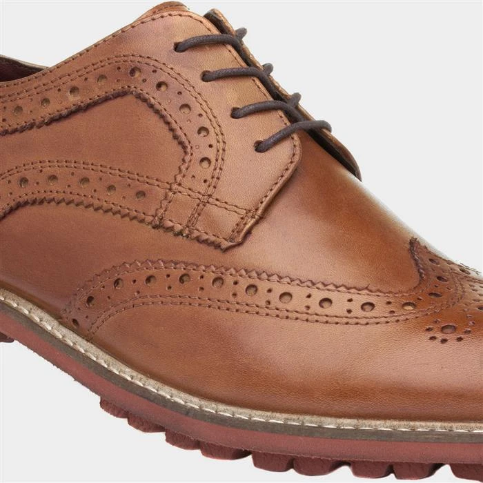 Silver Street Felix Mens Leather Tan Brogue Shoe 6 Silver Street Felix Mens Leather Tan Brogue Shoe - Image 4