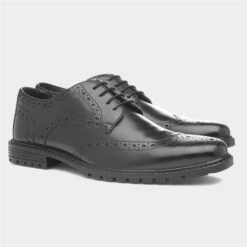 Red Level Cruise Mens Black Leather Brogue Shoe 11 Red Level Cruise Mens Black Leather Brogue Shoe -Skechery Store 530006 2 L06.20221111000631