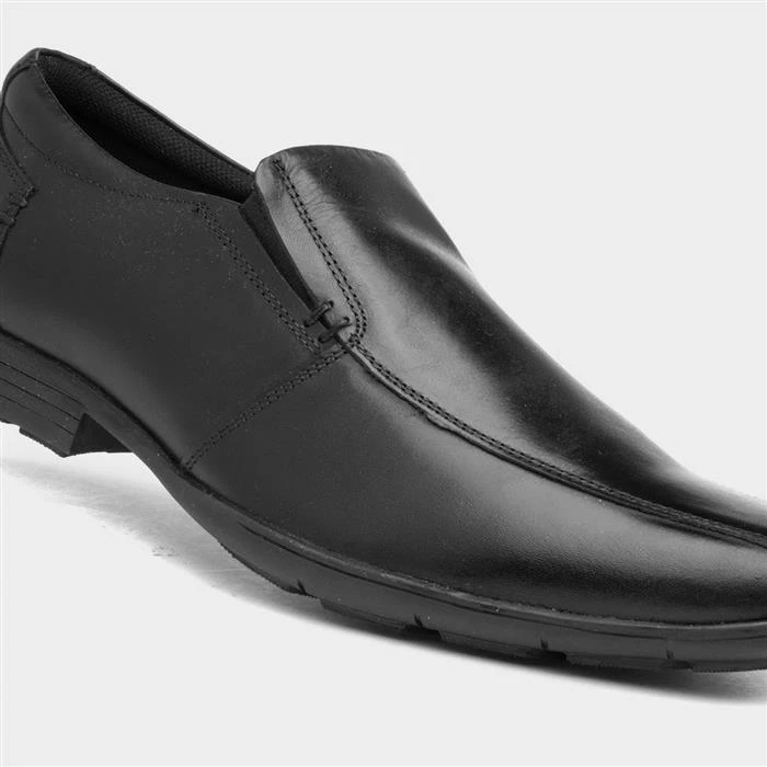 Pod Tyrone Mens Black Leather Shoe 6 Pod Tyrone Mens Black Leather Shoe - Image 4