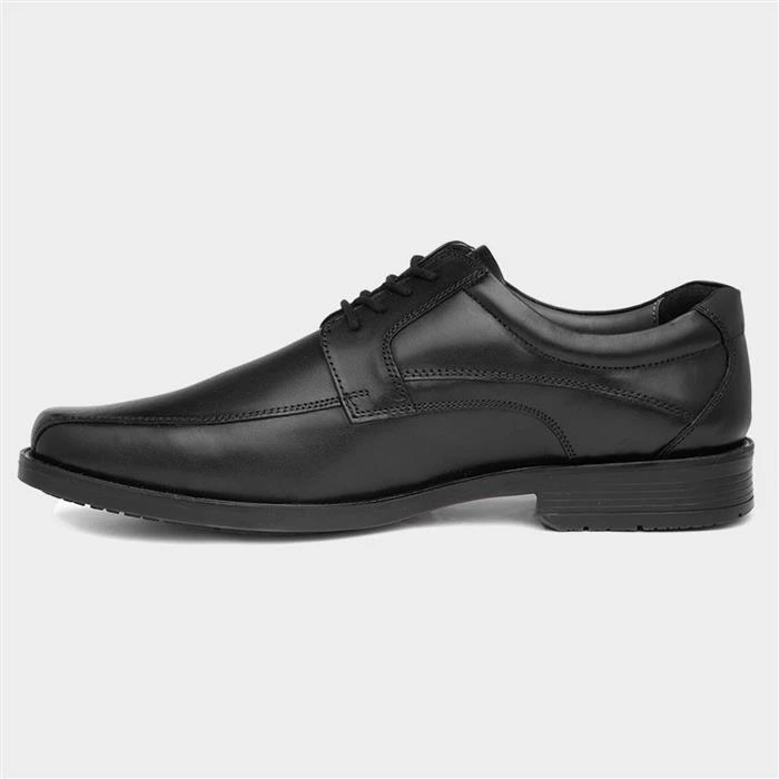 Hush Puppies Hackney Mens Black Leather Shoe 4 Hush Puppies Hackney Mens Black Leather Shoe - Image 2