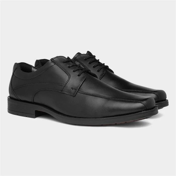 Hush Puppies Hackney Mens Black Leather Shoe 7 Hush Puppies Hackney Mens Black Leather Shoe - Image 5