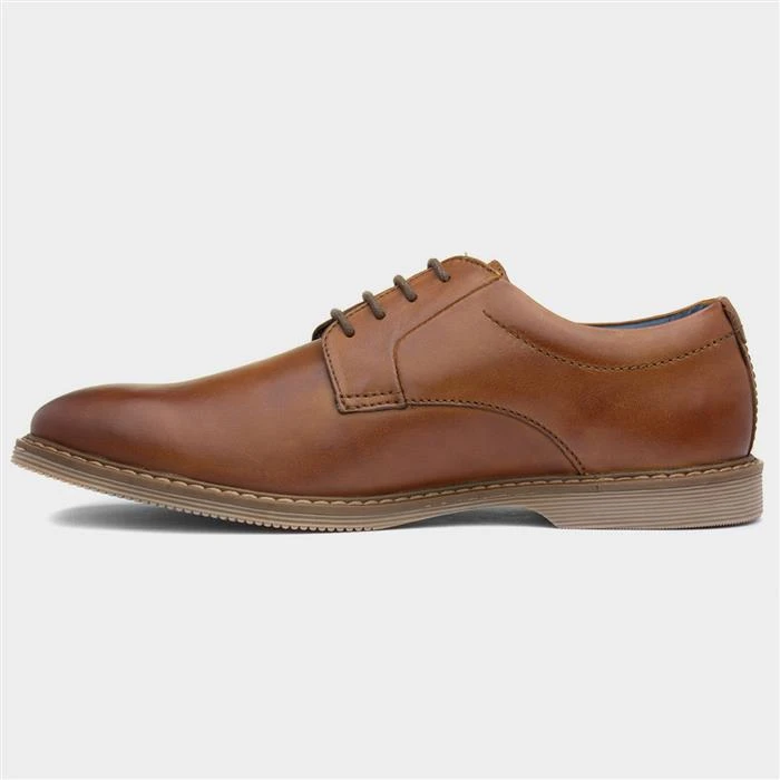Red Level Mens Tan Leather Lace Up Shoe 4 Red Level Mens Tan Leather Lace Up Shoe - Image 2