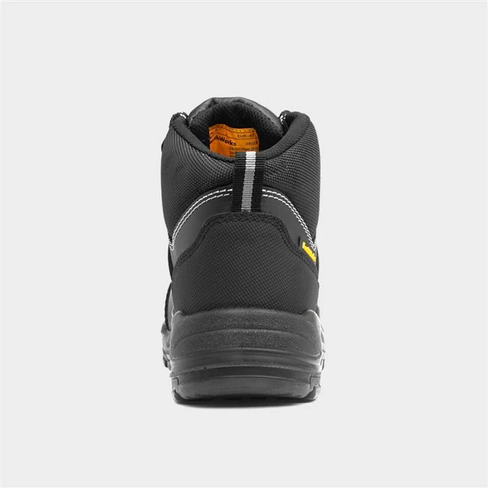 EarthWorks Mens Black Leather Lace Up Safety Boot 5 EarthWorks Mens Black Leather Lace Up Safety Boot - Image 3