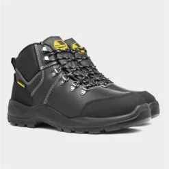 EarthWorks Mens Black Leather Lace Up Safety Boot 11 EarthWorks Mens Black Leather Lace Up Safety Boot -Skechery Store 558097 2 L06.20221012000124