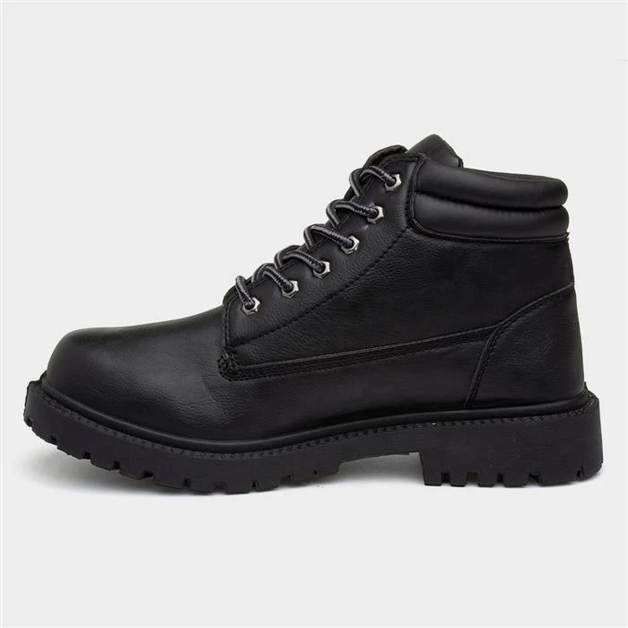 Urban Territory Mens Black Lace Up Boot 4 Urban Territory Mens Black Lace Up Boot - Image 2