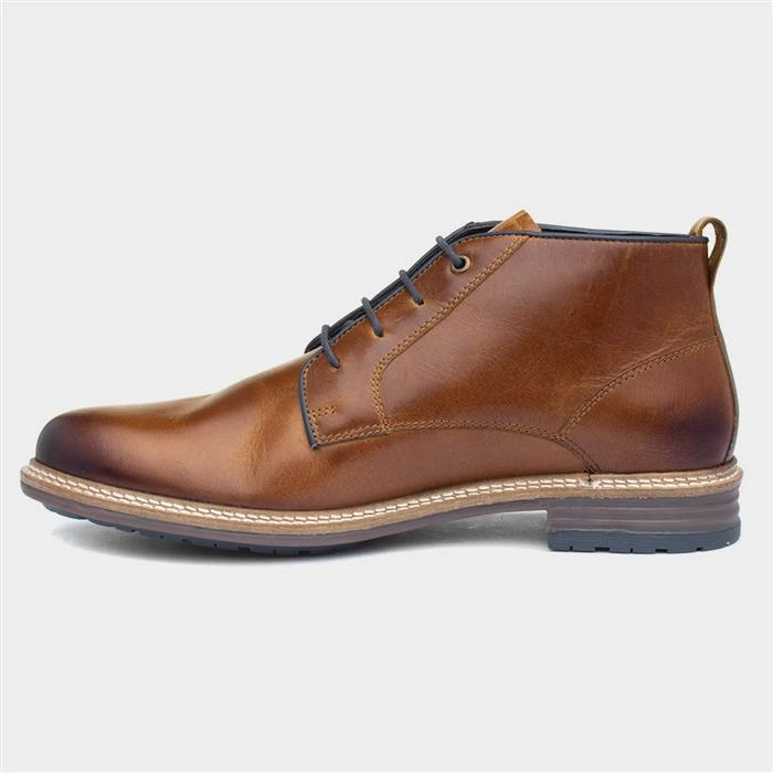 Hush Puppies Lerwick Mens Tan Leather Chukka Boot 4 Hush Puppies Lerwick Mens Tan Leather Chukka Boot - Image 2