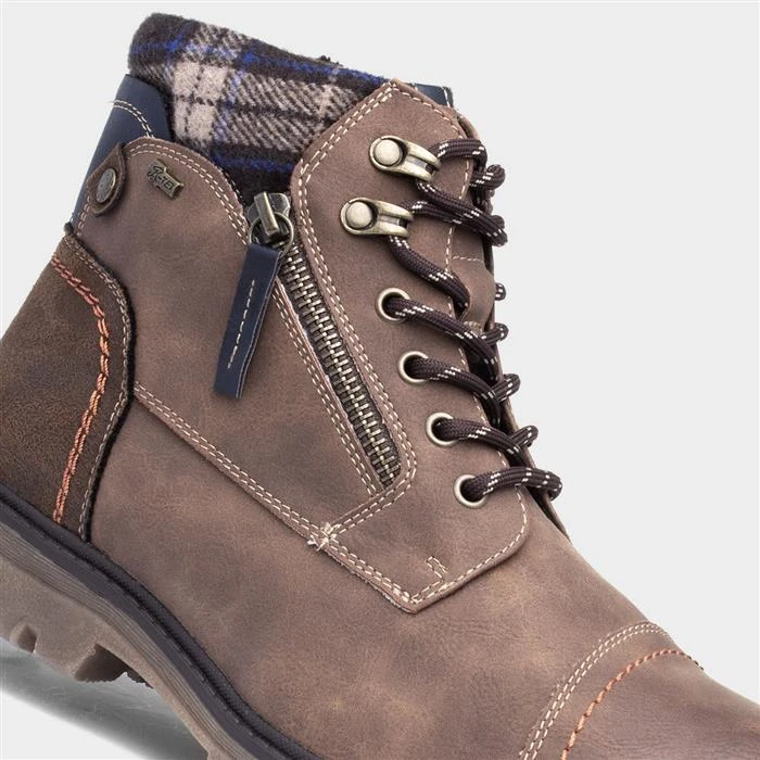 Relife Chris Mens Cognac Brown Zip Up Boot 6 Relife Chris Mens Cognac Brown Zip Up Boot - Image 4