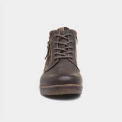 Relife Nick Mens Brown Lace Up Wide Fit Ankle Boot