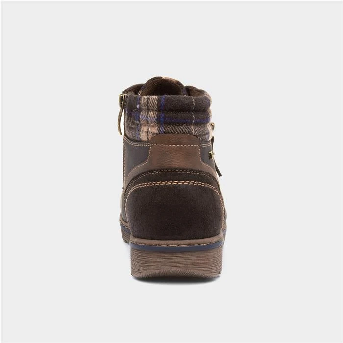 Relife Nick Mens Brown Lace Up Wide Fit Ankle Boot 5 Relife Nick Mens Brown Lace Up Wide Fit Ankle Boot - Image 3