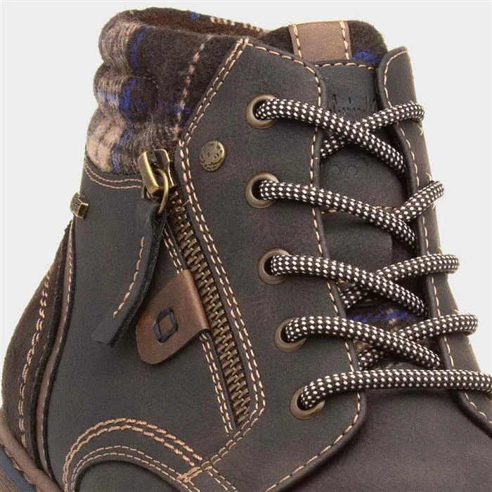 Relife Nick Mens Brown Lace Up Wide Fit Ankle Boot 6 Relife Nick Mens Brown Lace Up Wide Fit Ankle Boot - Image 4