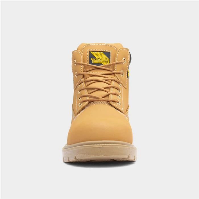 EarthWorks Hammer Mens Lace Honey Safety Boot 3 EarthWorks Hammer Mens Lace Honey Safety Boot