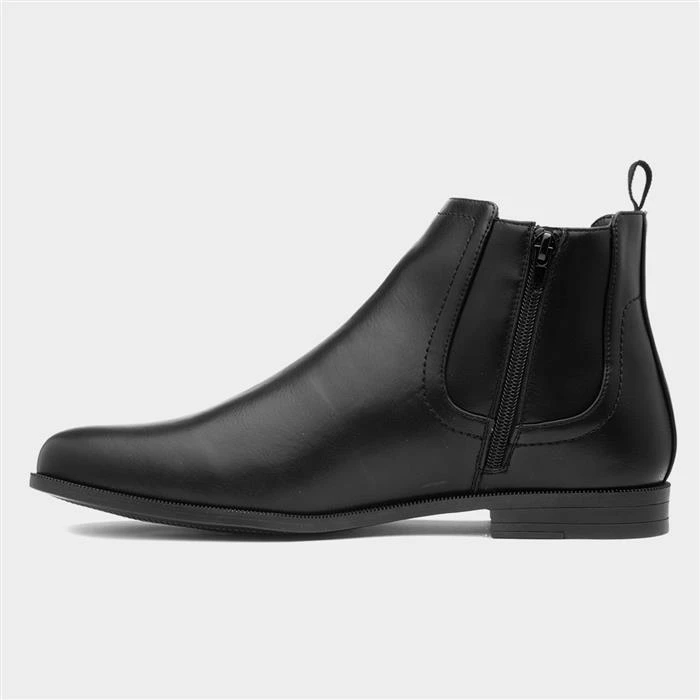 Beckett Boston Mens Black Zip Up Chelsea Boot 4 Beckett Boston Mens Black Zip Up Chelsea Boot - Image 2