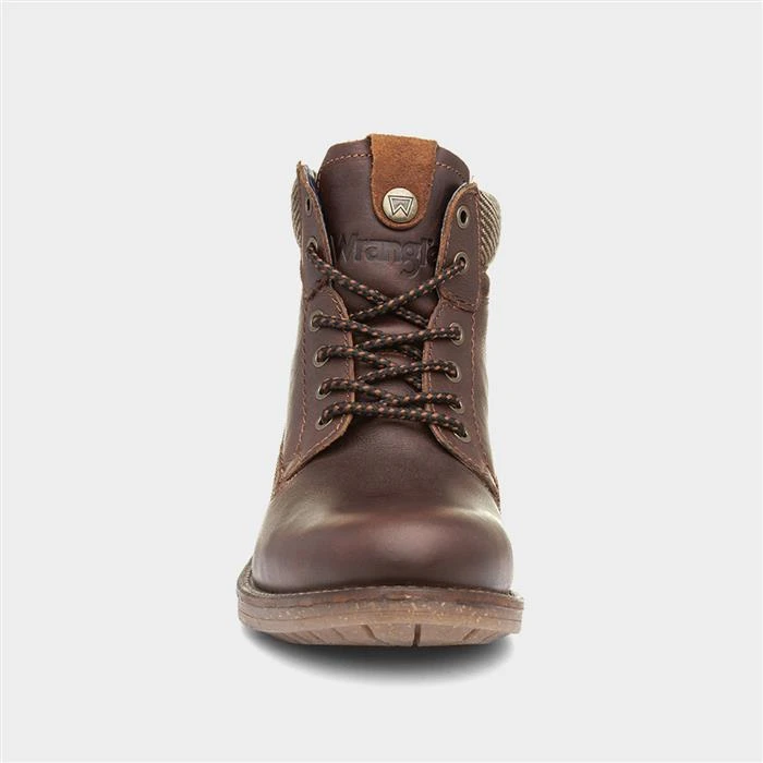 Wrangler Hill Mens Leather Lace Up Boot In Tan 3 Wrangler Hill Mens Leather Lace Up Boot In Tan