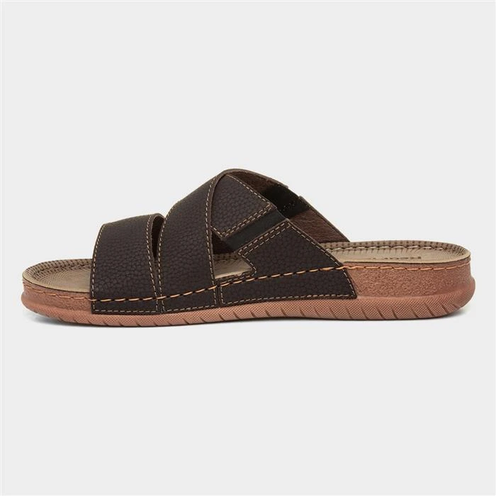 Red Fish Mens Mule Sandal In Brown 4 Red Fish Mens Mule Sandal In Brown - Image 2
