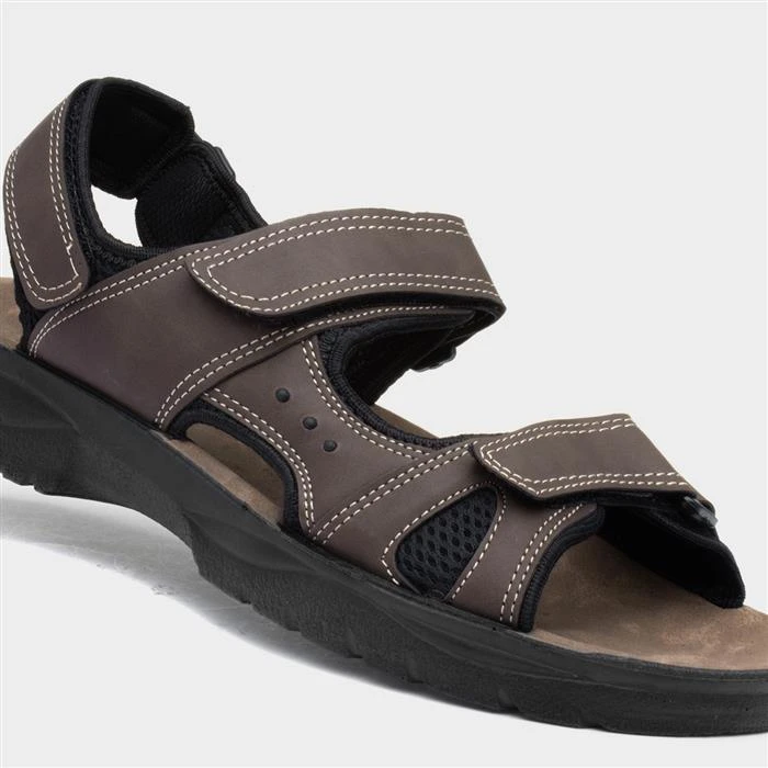 Red Fish Mens Easy Fasten Sandal In Brown 5 Red Fish Mens Easy Fasten Sandal In Brown - Image 4