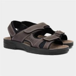 Red Fish Mens Easy Fasten Sandal In Brown 10 Red Fish Mens Easy Fasten Sandal In Brown -Skechery Store 594032 2 L06.20220725000049