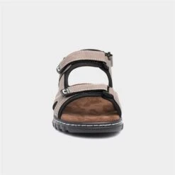 Hobos Mens Light Brown Sporty Easy Fasten Sandal