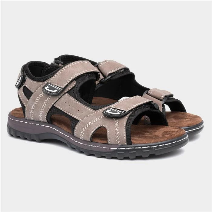 Hobos Mens Light Brown Sporty Easy Fasten Sandal 6 Hobos Mens Light Brown Sporty Easy Fasten Sandal - Image 5