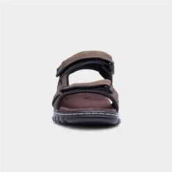 Hobos Mens Brown Easy Fasten Sandal
