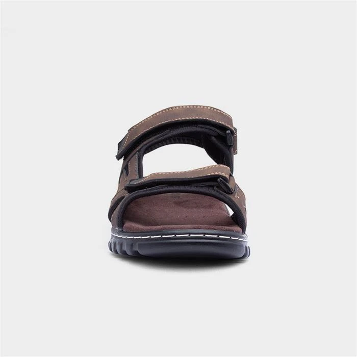 Hobos Mens Brown Easy Fasten Sandal 3 Hobos Mens Brown Easy Fasten Sandal