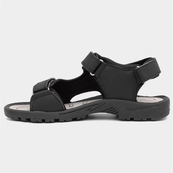 Red Fish Mens Black Easy Fasten Sandals 4 Red Fish Mens Black Easy Fasten Sandals - Image 2