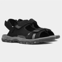 Hobos Mens Black Easy Fasten Sandals 11 Hobos Mens Black Easy Fasten Sandals -Skechery Store 594098 2 L06.20230512000137