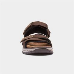 Relife Mens Brown Easy Fasten Sandal