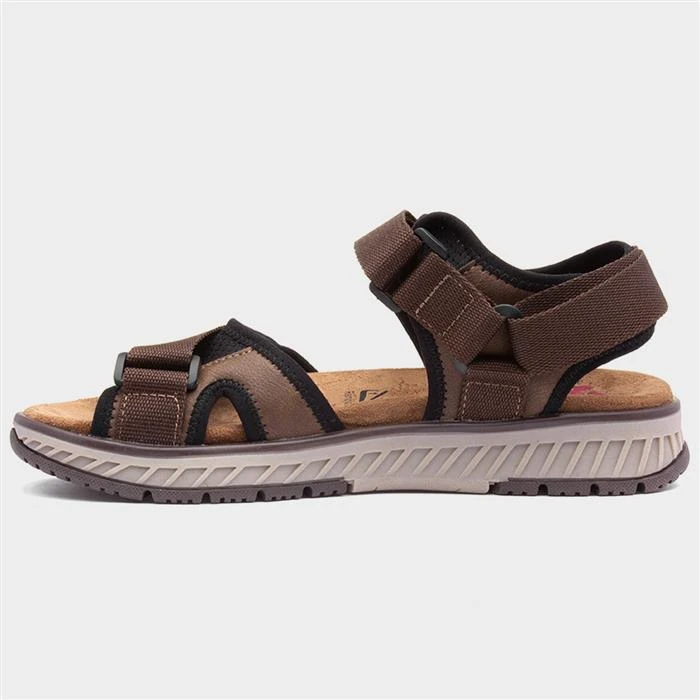 Relife Mens Brown Easy Fasten Sandal 4 Relife Mens Brown Easy Fasten Sandal - Image 2
