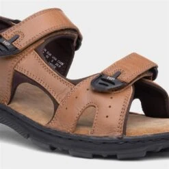 Hush Puppies Avery Mens Brown Leather Sandal 10 Hush Puppies Avery Mens Brown Leather Sandal -Skechery Store 59581 2 L05.20220712000258