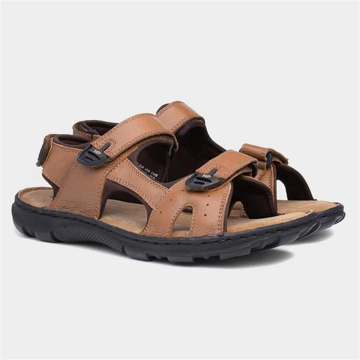 Hush Puppies Avery Mens Brown Leather Sandal 7 Hush Puppies Avery Mens Brown Leather Sandal - Image 5