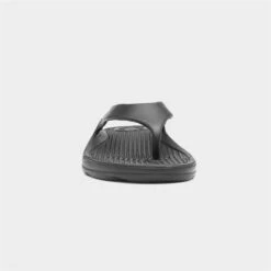 Totes Everywear Mens Black Toe Post Sandal