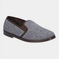 GBS Mens Stafford Twin Gusset Slipper In Brown
