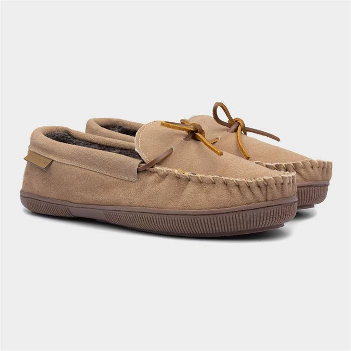 Hush Puppies Ace Mens Tan Moccasin Slipper 7 Hush Puppies Ace Mens Tan Moccasin Slipper - Image 5
